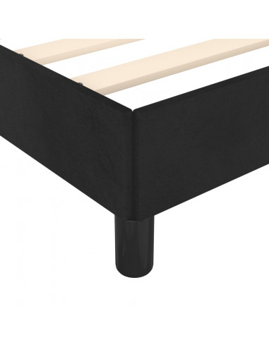 Giroletto con Testiera Nero 100x200 cm in Velluto