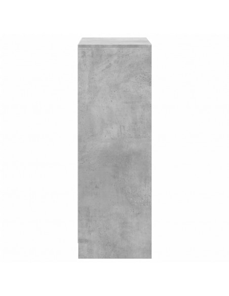 Credenza con LED Grigio Cemento 72x34x100 cm Legno Multistrato