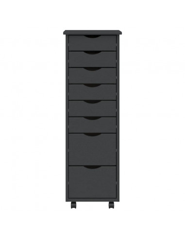 Armadietto Rotante con Cassetti MOSS Grigio Legno Massello Pino