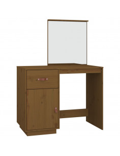 Toeletta Marrone Miele 95x50x134 cm in Legno Massello di Pino 2