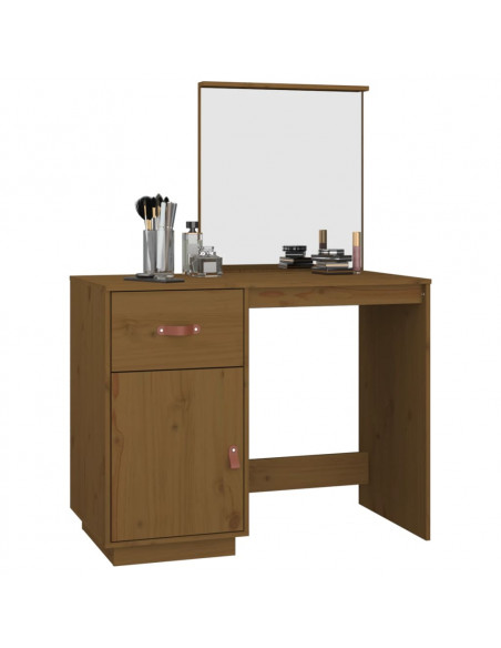 Toeletta Marrone Miele 95x50x134 cm in Legno Massello di Pino