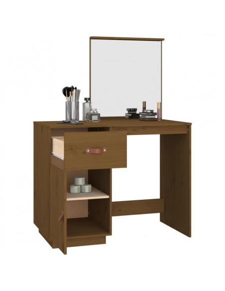 Toeletta Marrone Miele 95x50x134 cm in Legno Massello di Pino