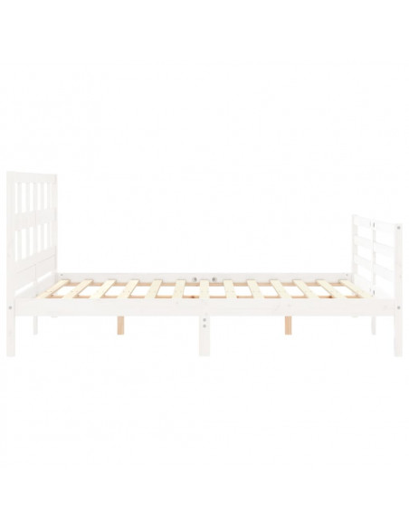 Giroletto con Testiera Bianco King Size in Legno Massello