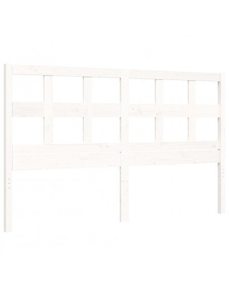 Giroletto con Testiera Bianco King Size in Legno Massello