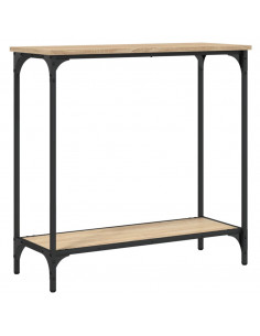 Tavolino Consolle Rovere Sonoma 75x30,5x75cm Legno Multistrato 2