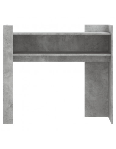 Tavolino Consolle Grigio Cemento 100x35x90 cm in Multistrato