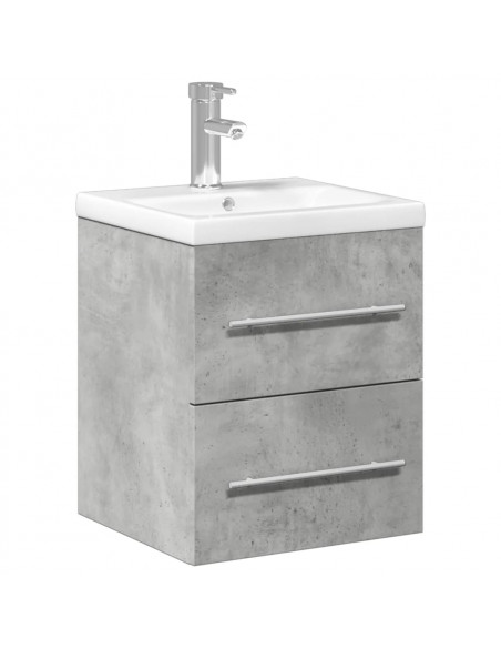 Mobile da Bagno con Lavabo Integrato Grigio Cemento