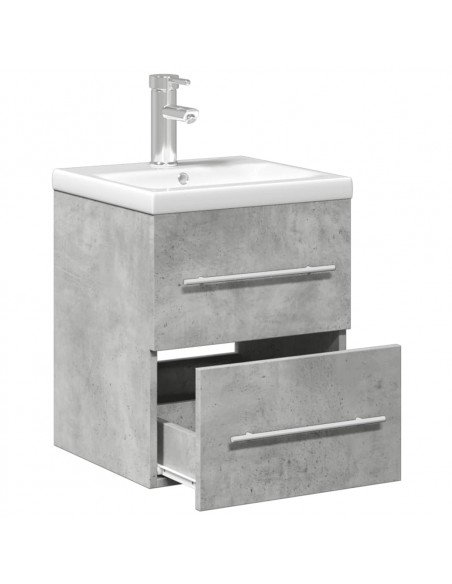 Mobile da Bagno con Lavabo Integrato Grigio Cemento