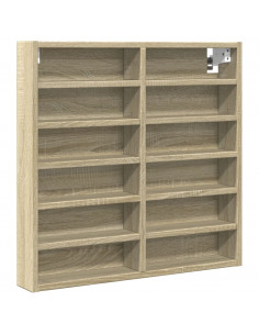 Armadietto Vetrina Rovere Sonoma 60x8,5x58 cm Legno Multistrato 2