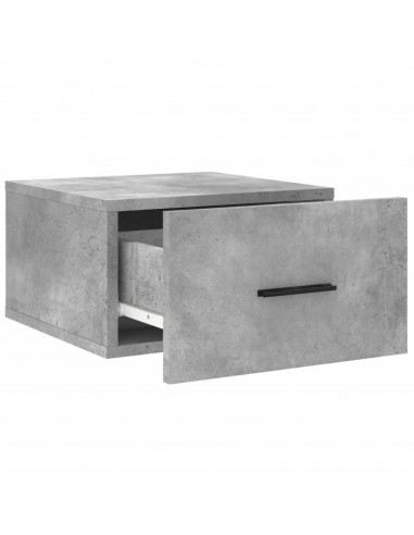 Comodini a Muro 2 pz Grigio Cemento 35x35x20 cm