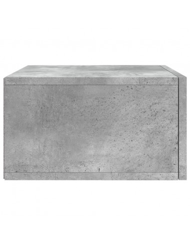Comodini a Muro 2 pz Grigio Cemento 35x35x20 cm