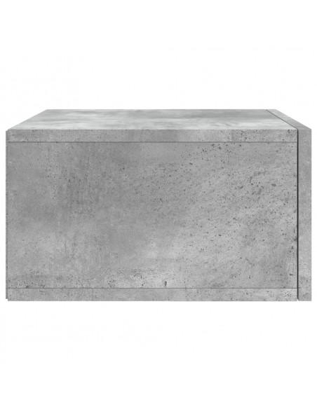 Comodini a Muro 2 pz Grigio Cemento 35x35x20 cm