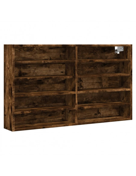 Armadietto Vetrina Rovere Fumo 100x15x58 cm Legno Multistrato