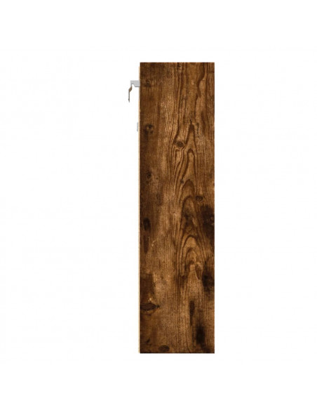 Armadietto Vetrina Rovere Fumo 100x15x58 cm Legno Multistrato