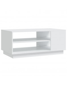 Tavolino da Salotto Bianco 102x55x43 cm in Truciolato 2