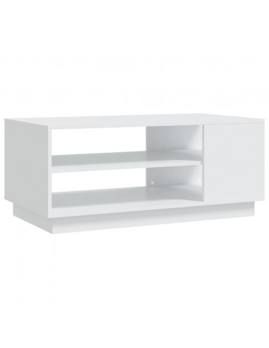 Tavolino da Salotto Bianco 102x55x43 cm in Truciolato