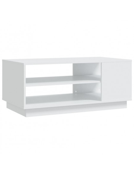 Tavolino da Salotto Bianco 102x55x43 cm in Truciolato