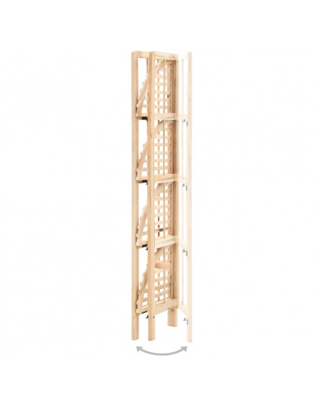 Scaffale ad Angolo in Legno di Cedro 27x27x110 cm