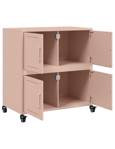 Credenza Rosa 68,5x39x72 cm in Acciaio Laminato a Freddo