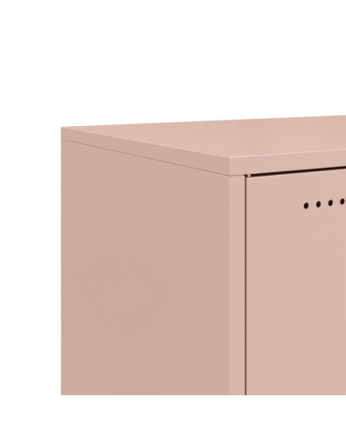 Credenza Rosa 68,5x39x72 cm in Acciaio Laminato a Freddo