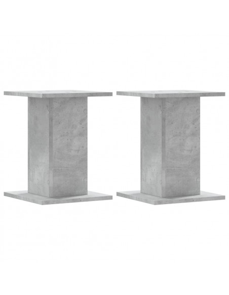 Supporti Altoparlanti 2 pz Grigio 30x30x40 cm Legno Multistrato