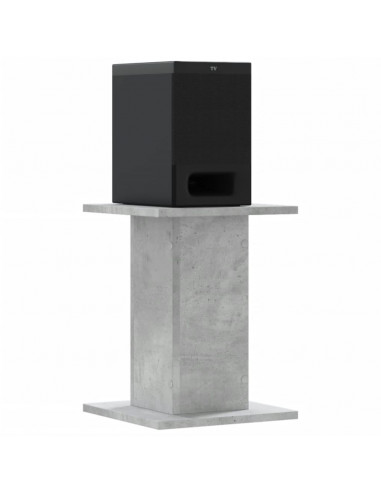 Supporti Altoparlanti 2 pz Grigio 30x30x40 cm Legno Multistrato