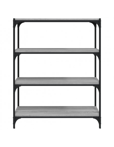 Libreria grigio sonoma 80x33x100 cm Legno Multistrato e Acciaio