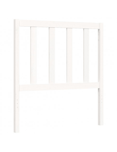 Giroletto con Testiera Bianco Small Single Legno Massello