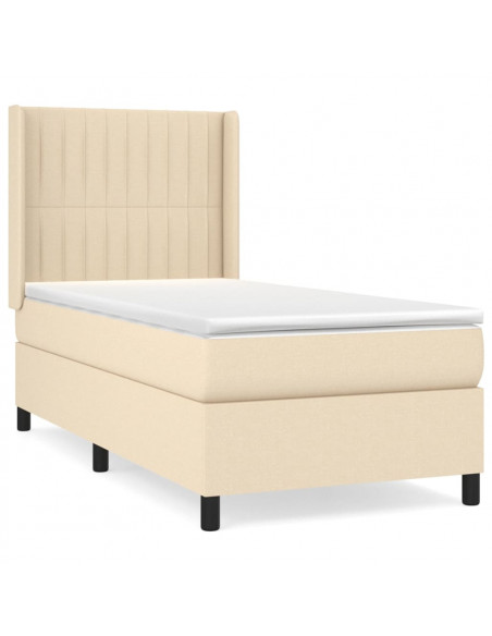 Giroletto a Molle con Materasso Crema 90x200 cm inTessuto