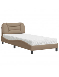 Letto con Materasso Cappuccino 80x200 cm Similpelle 2