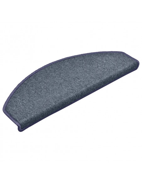 Tappetini per Scale 15 pz Grigio Scuro 65x24x4 cm