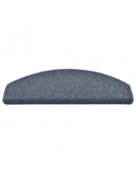 Tappetini per Scale 15 pz Grigio Scuro 65x24x4 cm