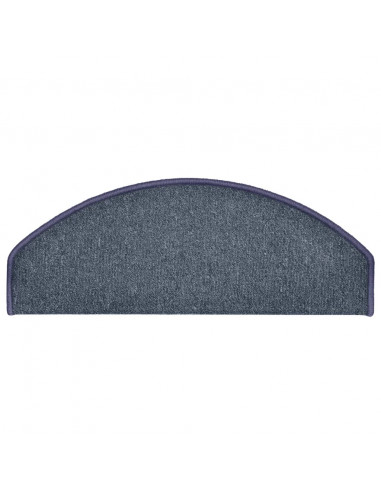 Tappetini per Scale 15 pz Grigio Scuro 65x24x4 cm