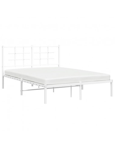 Giroletto con Testiera Metallo Bianco 140x190 cm