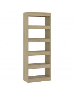 Libreria/Divisorio Rovere Sonoma 60x30x166 cm in Truciolato 2