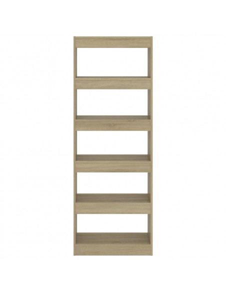 Libreria/Divisorio Rovere Sonoma 60x30x166 cm in Truciolato