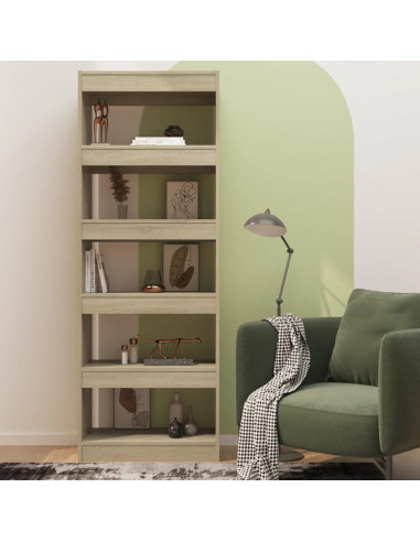 Libreria/Divisorio Rovere Sonoma 60x30x166 cm in Truciolato