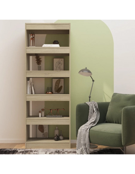 Libreria/Divisorio Rovere Sonoma 60x30x166 cm in Truciolato