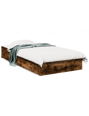 Giroletto con Cassetti Rovere Fumo 90x200 cm Legno Multistrato