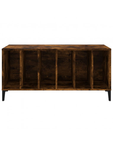 Mobile Porta Dischi Rovere Fumo 100x38x48 cm Legno Multistrato