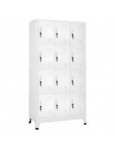 Armadietto a Chiave con 12 Scomparti 90x45x180 cm 2