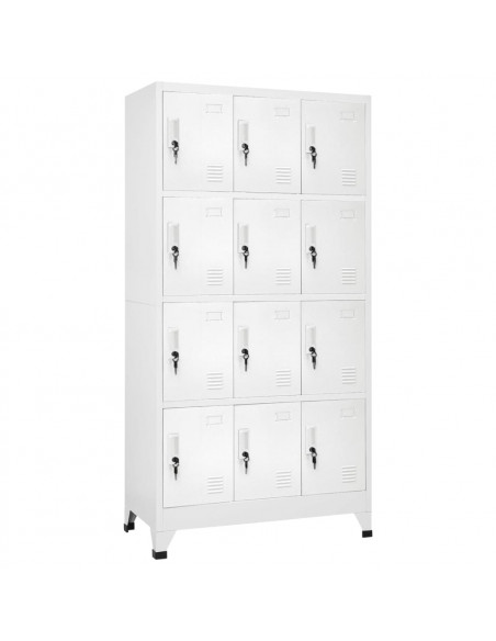 Armadietto a Chiave con 12 Scomparti 90x45x180 cm