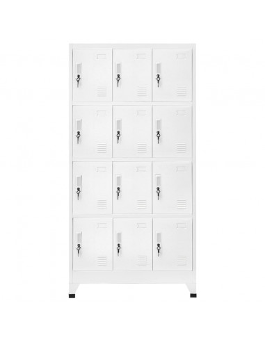 Armadietto a Chiave con 12 Scomparti 90x45x180 cm