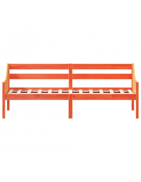 Dormeuse Marrone Cera 90x200 cm in Legno Massello di Pino