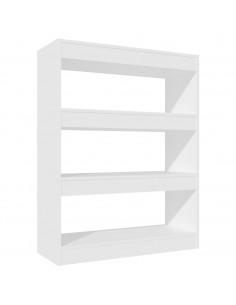 Libreria/Divisorio Bianco 80x30x103 cm in Legno Multistrato 2
