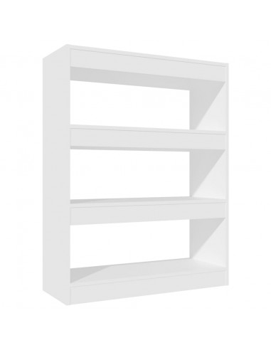 Libreria/Divisorio Bianco 80x30x103 cm in Legno Multistrato