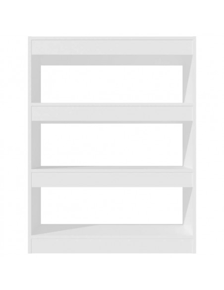 Libreria/Divisorio Bianco 80x30x103 cm in Legno Multistrato