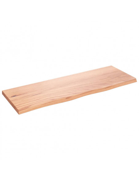 Piano Bagno Marrone Chiaro 80x30x2 cm Legno Massello Trattato