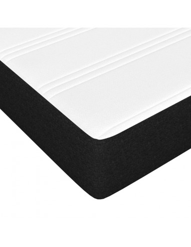 Materasso a Molle Insacchettate Nero 160x200x20 cm in Tessuto