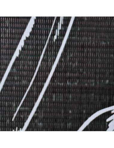 Paravento Pieghevole 120x170 cm Stampa Piume Bianco e Nero